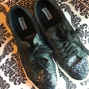Not Rated black glitter sneaker size 9